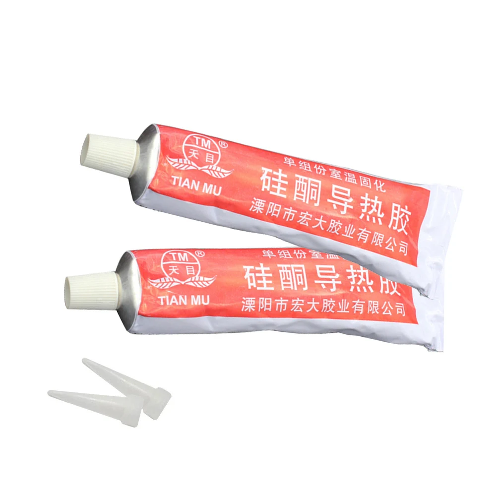 

2pcs Silicone Heat Conduction Glue Grey Curing Silicone Computer CPU Graphics Card Light Box LED Heat Dissipation Silicone Rubbe