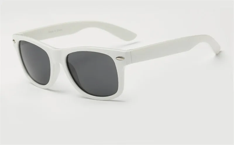 DesolDelos новые модные детские солнцезащитные очки для мальчиков и девочек пластиковая оправа 8 цветов милые крутые очки UV400 - Цвет линз: White Gray