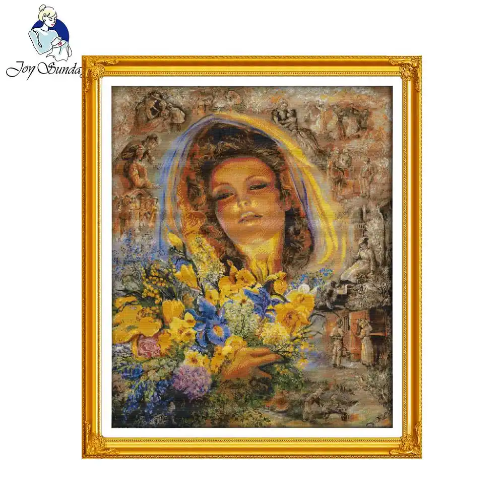 Joy Sunday женские воспоминания вышивка DIY Точная печать китайская живопись наборы