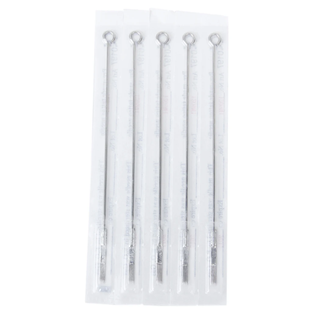 MagiDeal 50 Pieces Disposable Sterile Tattoo Needle Assorted 10 Sizes Mixed 3RL 5RL 7RL 9RL 5RS 7RS 5M1 7M1 9M1 9RM