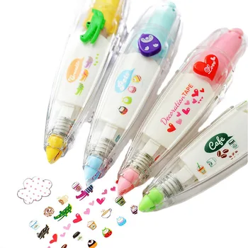 Korea Creative Correction Tape Sticker Cute Cartoon Book Decorative Student Supply Novelty Office School Supplies