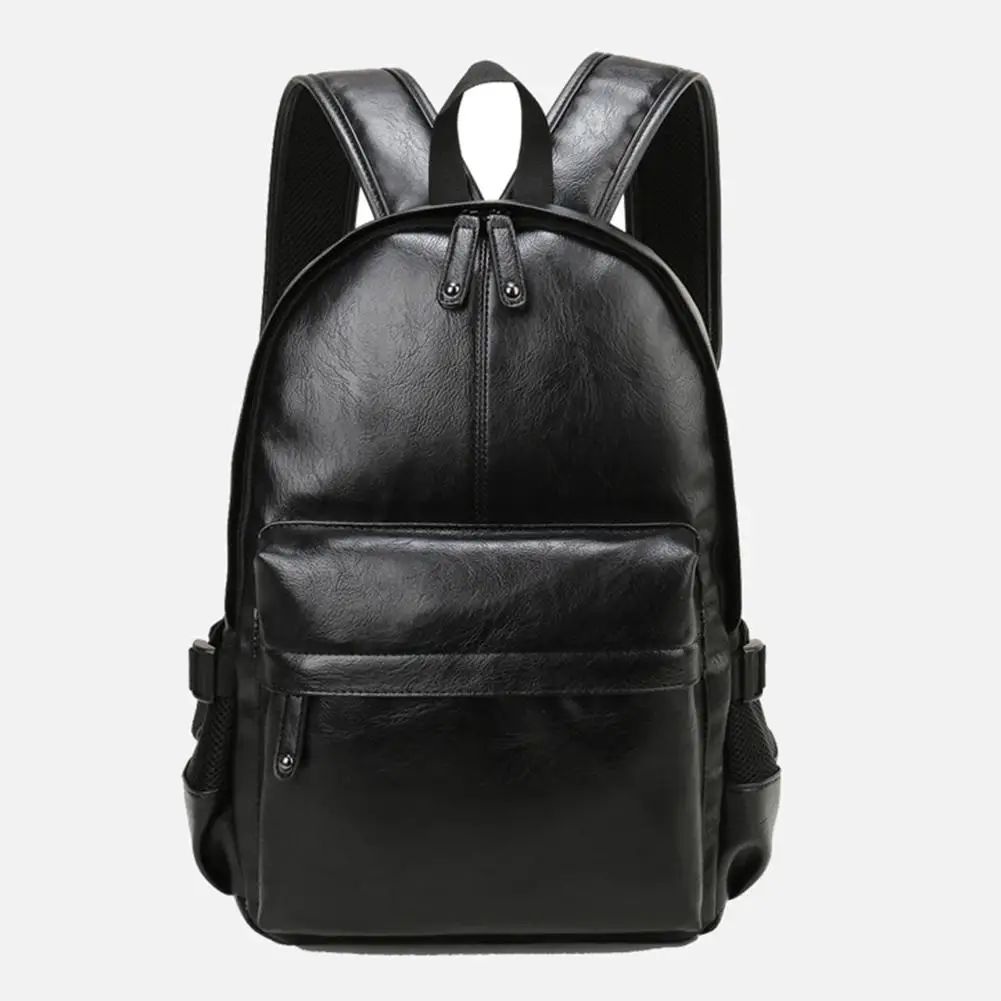 

Travel School Fashion Men Faux Leather Backpack Shoulder Bag Zip Tote Rucksack
