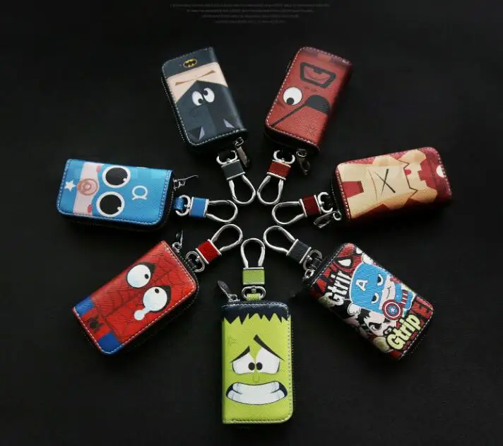 New Car Key Bag Special offer Cartoon Marvel Car Key Case Cover Multi Function Key Case For Most Car