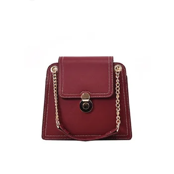 

Bag female 2019 spring on the new fashion solid color wild simple female bag chain shoulder Messenger bag female