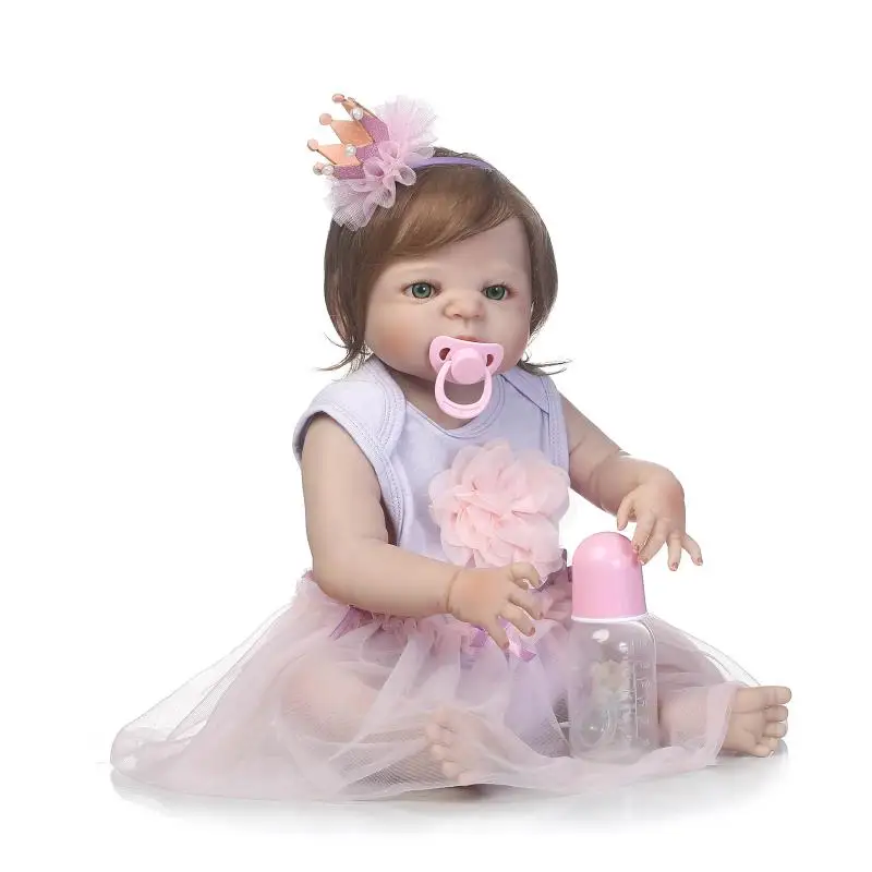 NPK 56 см Reborn Baby Dolls Реалистичная девочка принцесса Baby Dolls Alive Reborns малыш bebe моющаяся reborn игрушка для детей Подарки