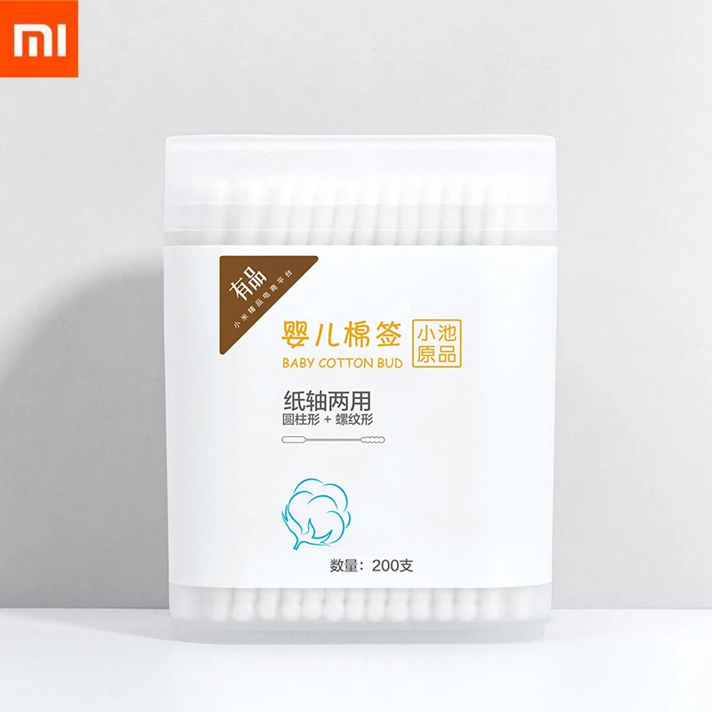 

Xiaomi Mijia Cotton Swab Paper Stick Two Head Licking Ear Disinfection Pointed Cottonswab Special Wood Sticks for Baby Children