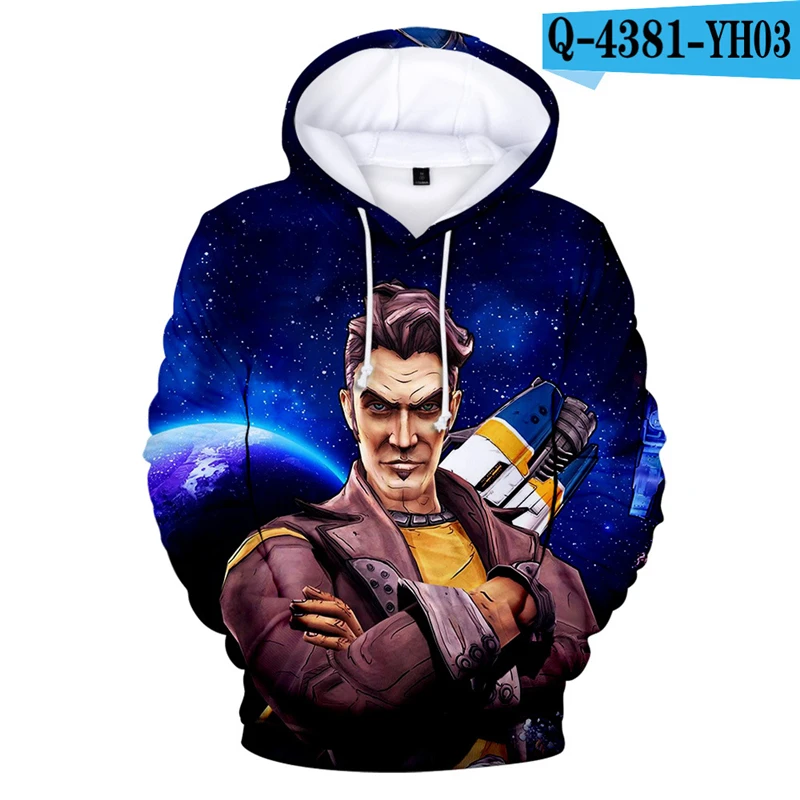 

Borderlands Hoodie Comic Jacket Borderlands Legends Anime Hoodie Print Mens Hoodie Game Clothes 3D Clothing Game Sweatshirt