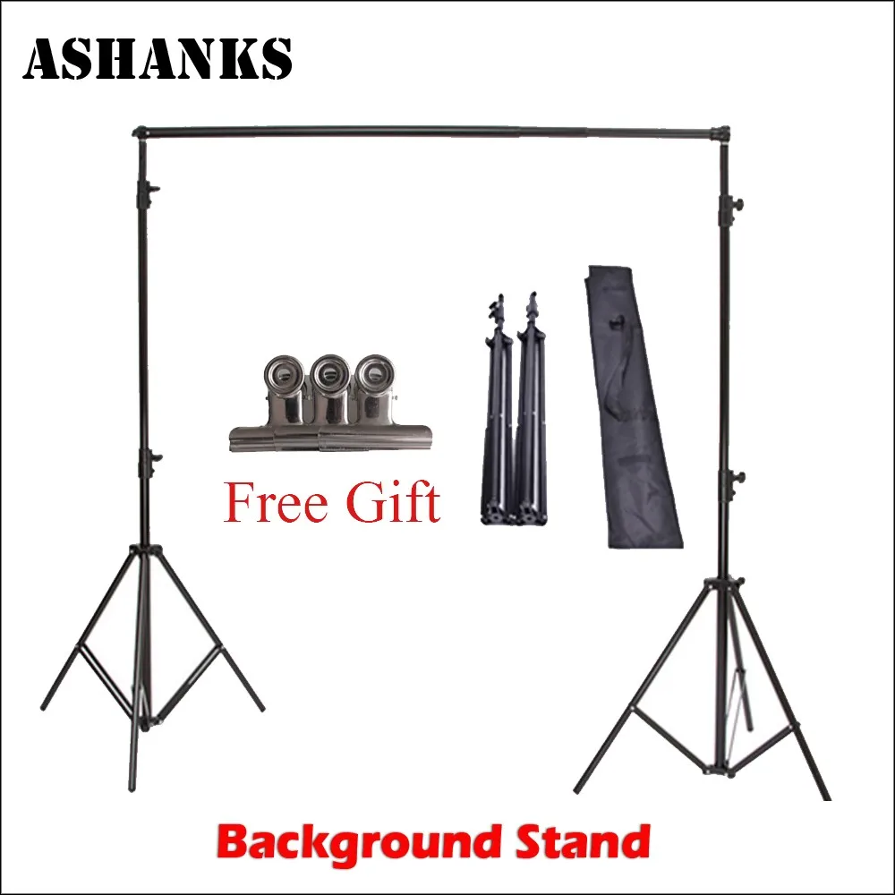 Ashanks Background Stand Регулируемый задний фон для видеостудий Фотографические аксессуары 6.5Ft Muslin Штатив-рамка