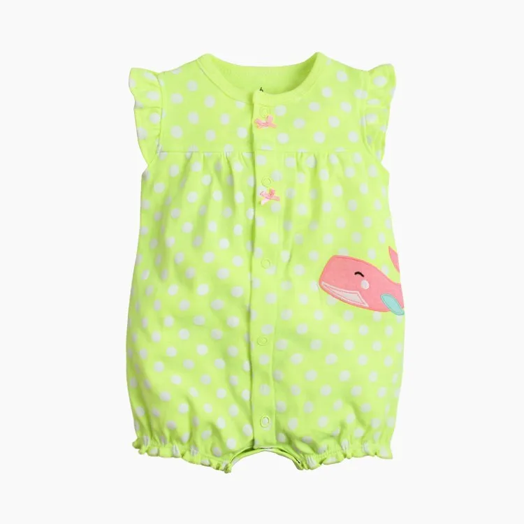 Летние детские комбинезоны для маленьких девочек Костюмы хлопок для новорожденных в мультипликационном стиле; короткий рукав для маленьких мальчиков Одежда для новорожденных комбинезон детская одежда - Цвет: Style 16