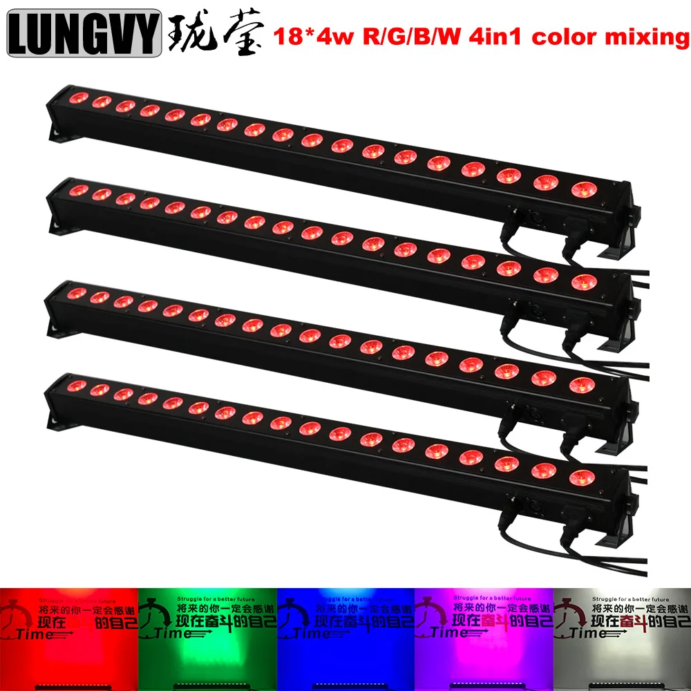 Free Shipping 4pcs/Lot 1 Meter Length Linear 18X4W RGBW 4in1 Unique Led Wall Light Thin Wash Washer Indoor Decoration | Освещение
