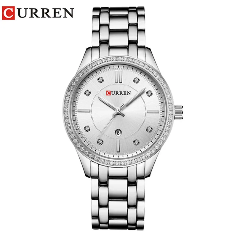 

CURREN 9010 Luxury Fashion Women's Watches Quartz Watch Bracelet Auto Date Wristwatches Stainless Steel Bracelet Women Watch