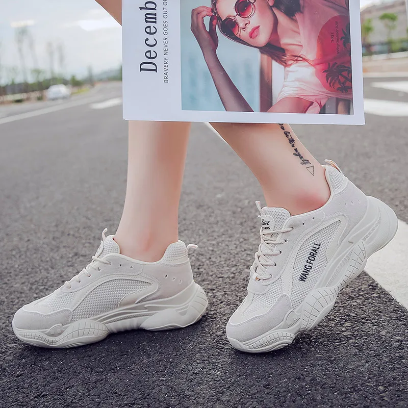 regiment Vroeg half acht Women Shoes Fashion Women Vulcanize Shoes 4cm Chunky Sneakers Women Casual  Dad Shoes Basket Femme Krasovki Platform Sneakers - Women's Vulcanize Shoes  - AliExpress