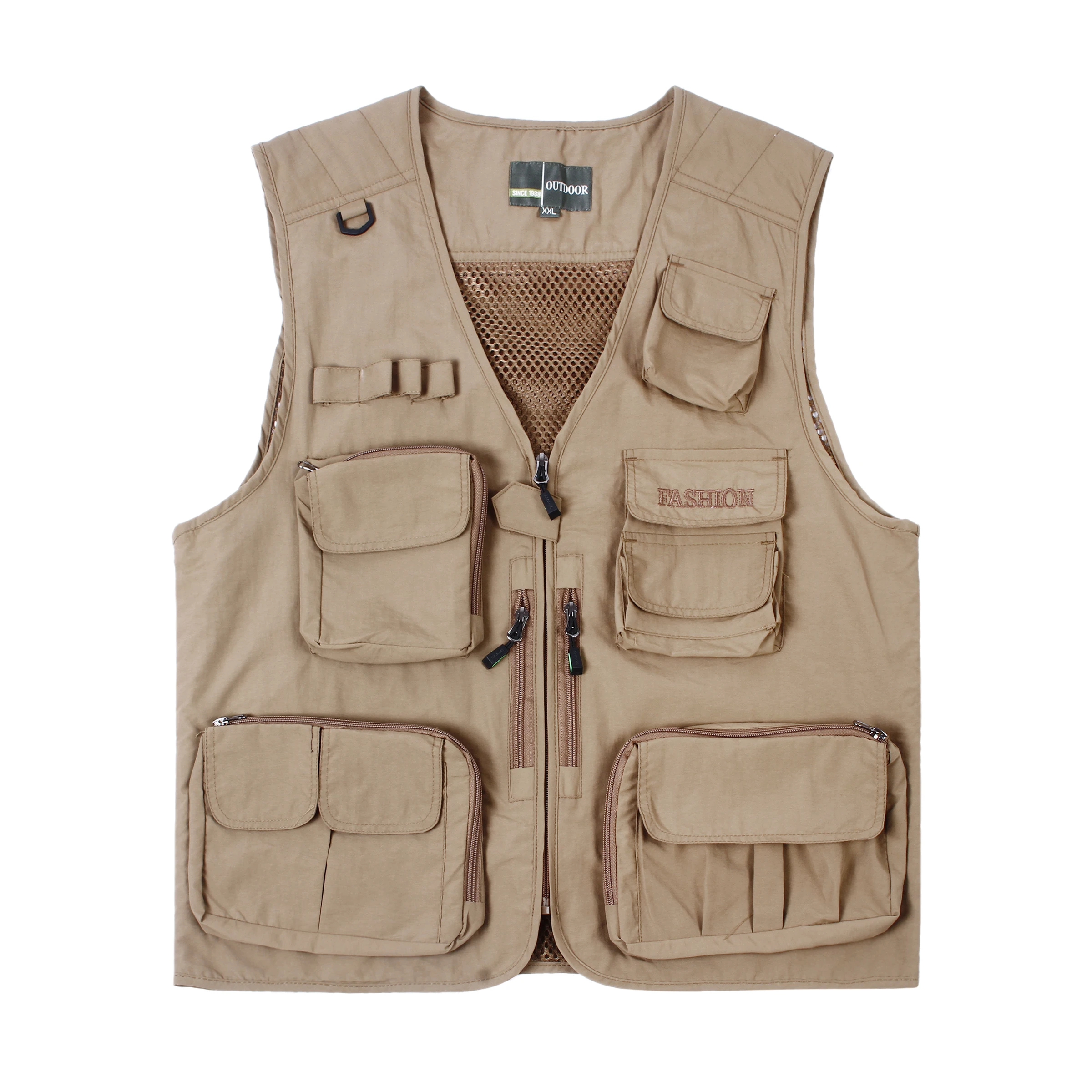 

Men Outdoor Vest Multi-pocket Fishing Photography Dedicated Leisure Thicken Vest Multi Pockets Waistcoat Jacket Fast shipping