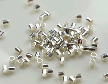 

MADALENA SARARA 2.0mm BRASS CRIMP END TUBE DIY JEWELRY FINDINGS 10000pcs/lot MD-CD-00002