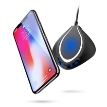 Qi Carregador Sem Fio para iPhone 8 X XS Carregador Rápido Carregador Rápido Carregador de Telefone Do Carro Do Telefone Móvel para Samsung S8 xiaomi Smartphone