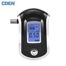 CDEN Профессиональный полицейский цифровой алкотестер для дыхания Алкотестер для водителей мундштук Алкотестер черный