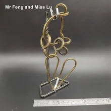 Волшебные металлические стальные большие сердца замок Классическая игра с остроумной художественной обработкой металла головоломка для взрослых подарок