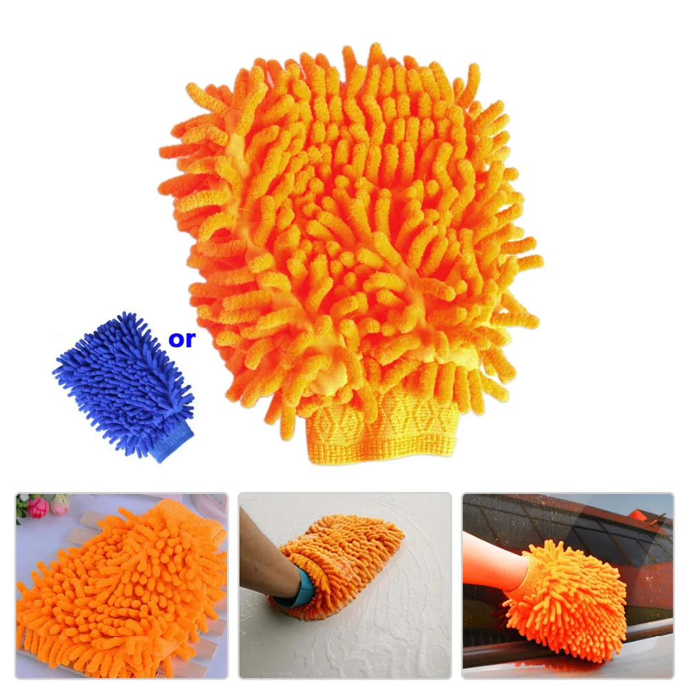 beler Car Cleaning Chenille Fiber font b Glove b font Washing Mitt Towel font b Gloves