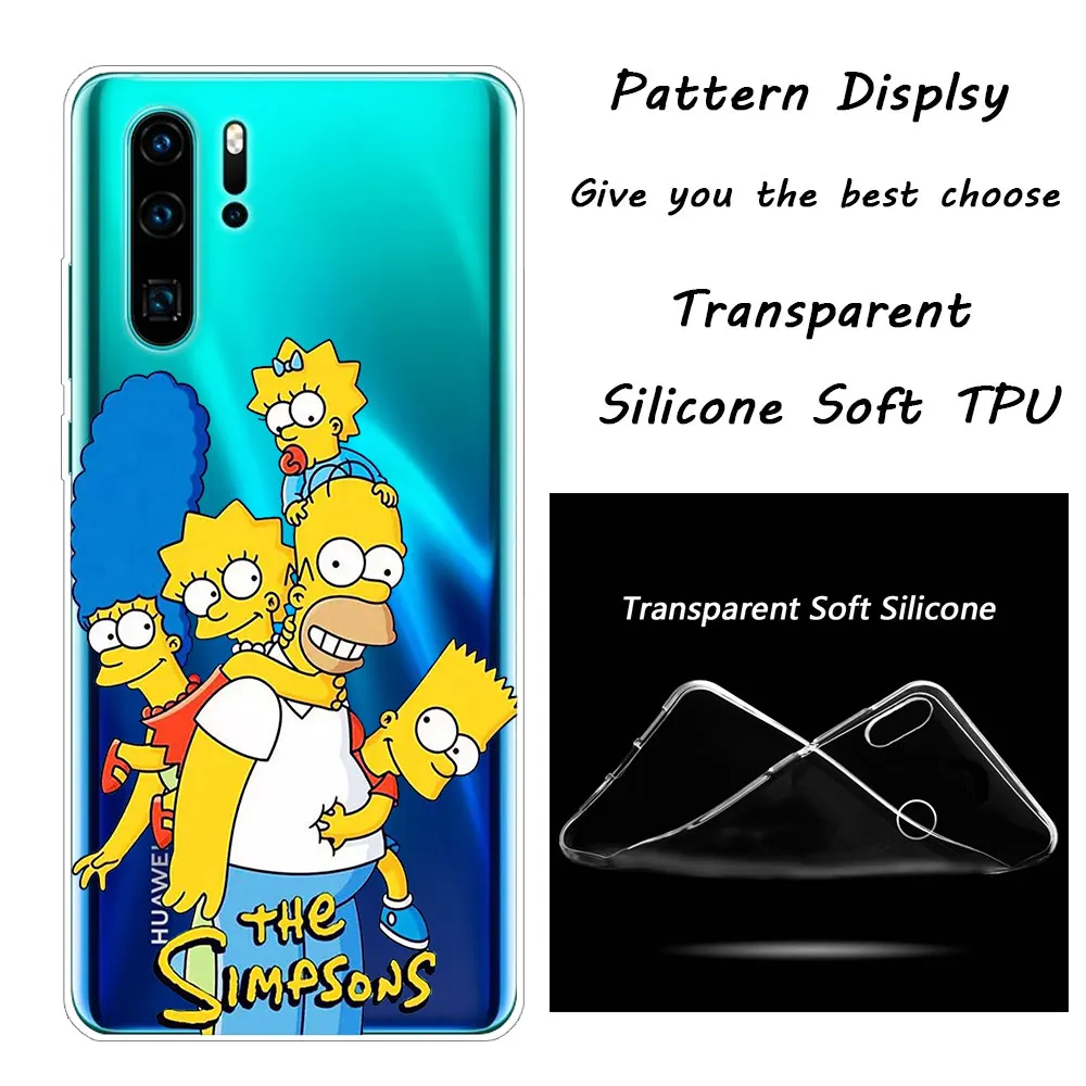 Горячий Los Simpsons Мягкий силиконовый чехол для телефона huawei P30 P20 Pro P10 P9 P8 Lite P Smart Z Plus NOVA 3 3i Модный чехол