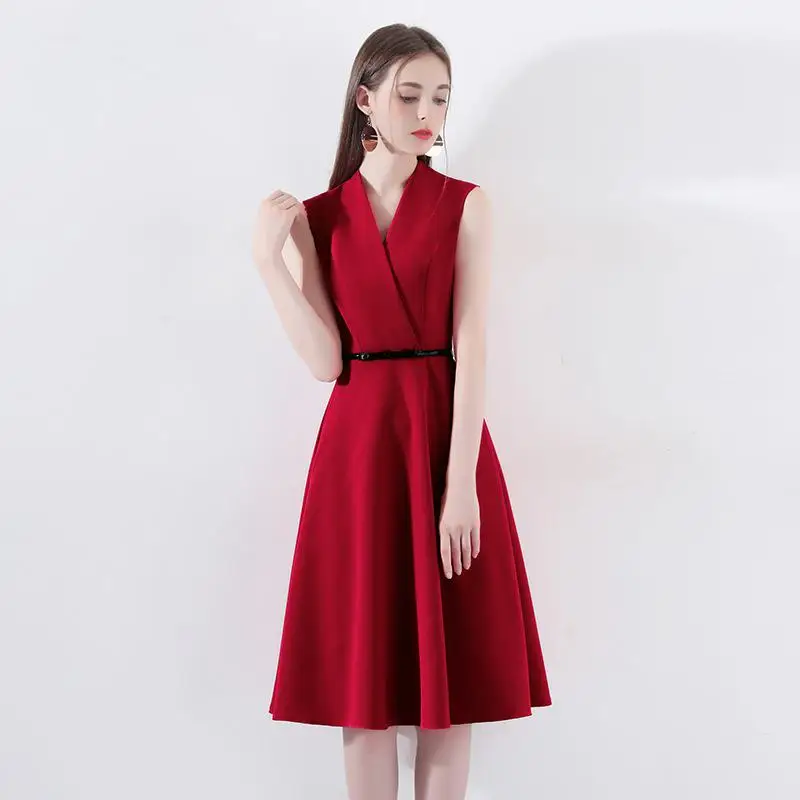Красное свадебное платье для женщин роскошное китайское Стильное элегантное банкетное Qipao Восточное женское тонкое платье для выпускного вечера платья Чонсам Vestido XS-3XL - Цвет: Dark Red - A
