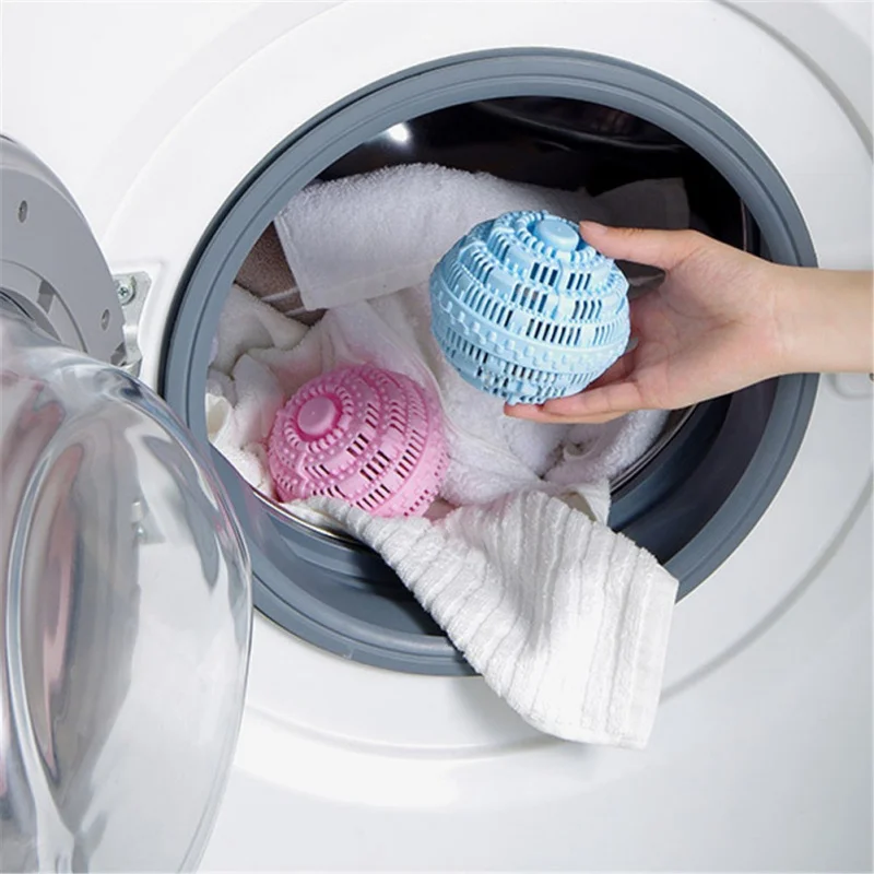 Home Eco-Friendly Pink Blue Laundry Balls Discs Anion Molecules Cleaning Magic Wash Magic laundry ball Washing