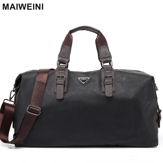 Maiweini New Fashion Leather Mens Travel Bags Large Capacity Maiweini New Fashion Leather Mens Travel Bags Large Capacity Waterproof Duffle Bag Vintage Hand Luggage Shoulder