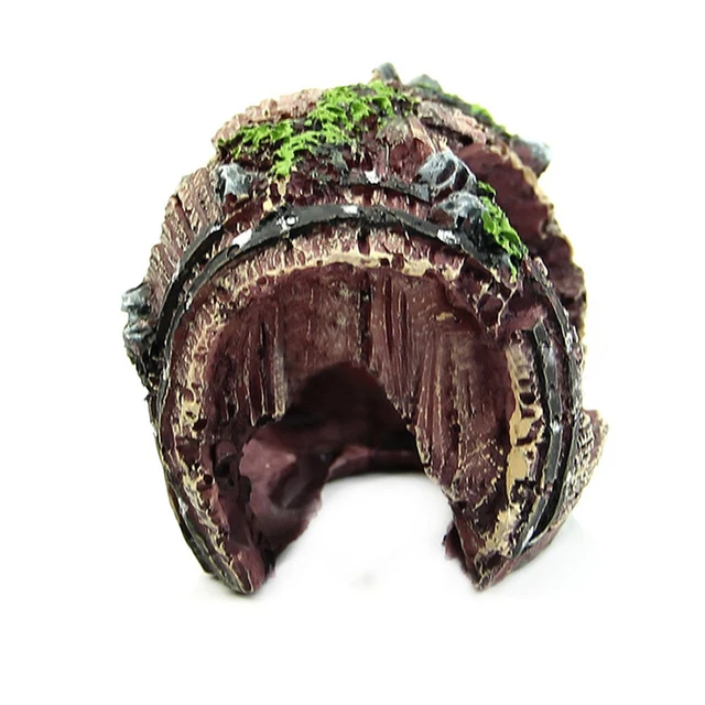 Resin Aquarium Ornaments Decorations Artificial Barrel Cave Landscaping Accessories For Fish Tank Aquarium Decoration Background 4