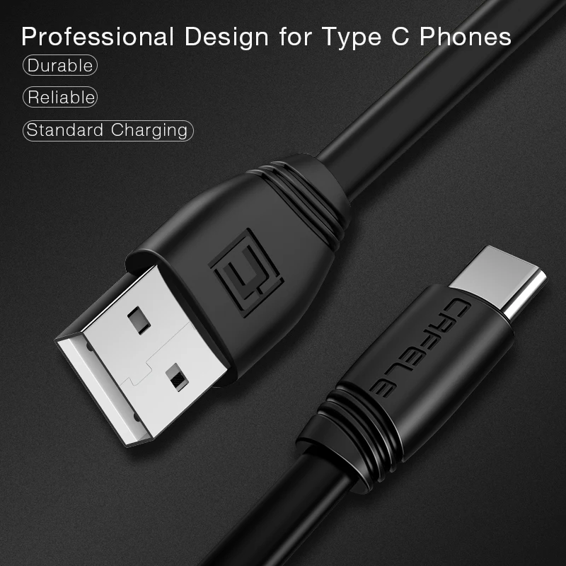 CAFELE плоский USB кабель type C зарядный телефонный кабель для samsung huawei Xiaomi Oneplus телефонный кабель type C порт USB зарядное устройство