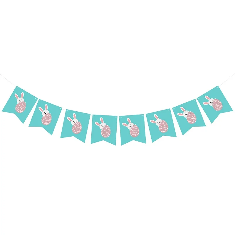 Rabbit Banner 1st милые нетканый пасхальное платье с кроликом из мультфильма праздничный Баннер, Флаг шарики для день рождения праздника вечерние свадебное конфетти - Цвет: Rabbit Banner