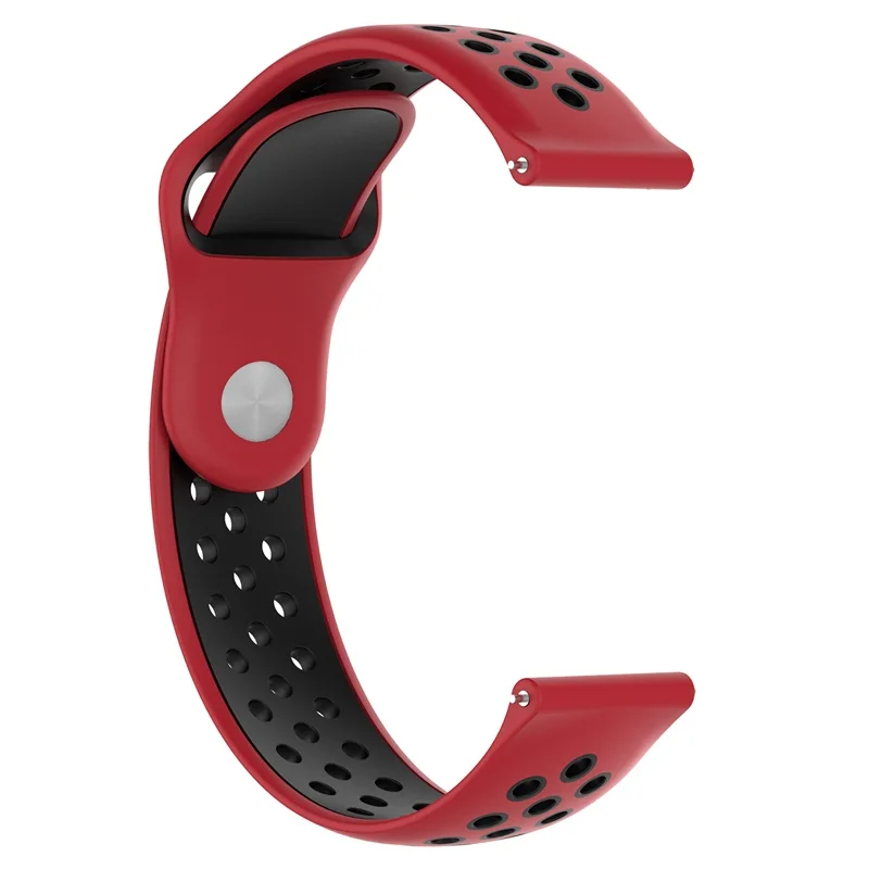 FIFATA 18 мм смарт-часы ремешок силиконовый ремешок для huawei Watch1/Honor S1/Fit/B5 сменный Браслет для Fossil Gen 4 Q Venture HR - Цвет: Red black