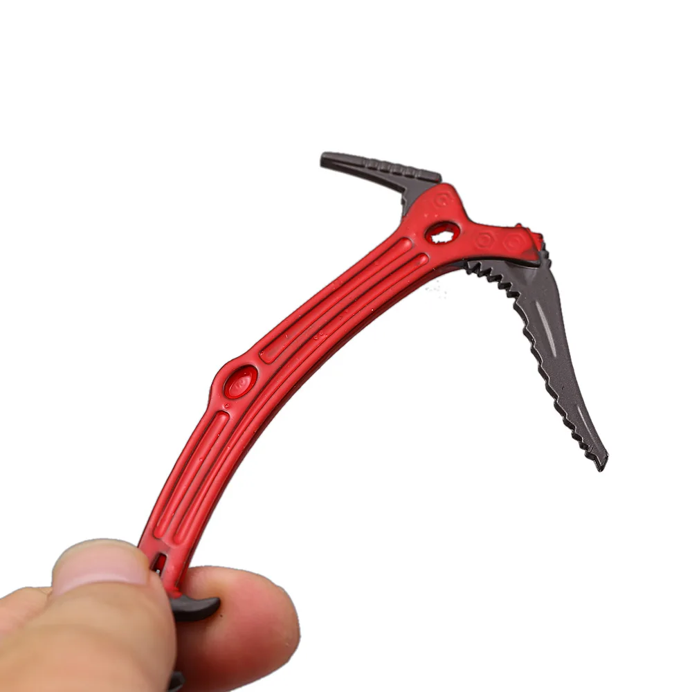HSIC New Movie Tomb Raider Keychain Laura Pickaxe Ice Axe Red Metal Keyring Holder Men Chaveiro