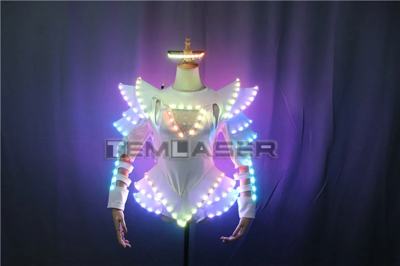 Взрослый Лебединое озеро полноцветный светодиодный балетный костюм платье-трико для балета с пачкой танцевальная одежда сценическое шоу балетный танцор танцующий светодиодный светильник одежда