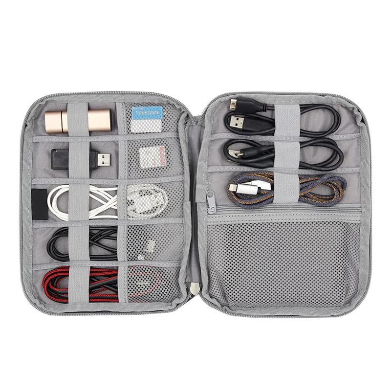 

Portable Digital Organizers Wires USB Cables Sorting Storage Bags Charger Power Battery Box Zipper Bag Case Package Accessories