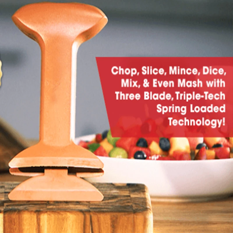 

Triple Chopper Food Slicer Kitchen Gadget Multifunctional Food Masher Press Processor Vegetable Cutter Slicer Dropshipping