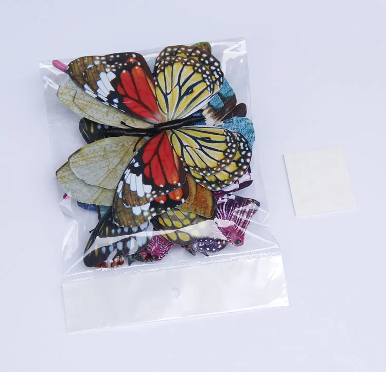 12 шт. светящаяся двухслойная 3D Наклейка на стену с бабочкой свадебные украшения светится в темноте бабочки-магниты наклейки на холодильник s