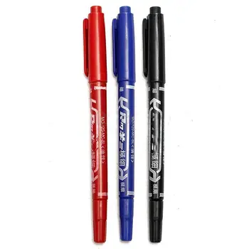 

Fashion Practical 2Pcs Fine/Thick 3 Color Dual-Tip Tattoo Skin Marker Piercing Marking Pen Scribe Body Beauty Art Tool