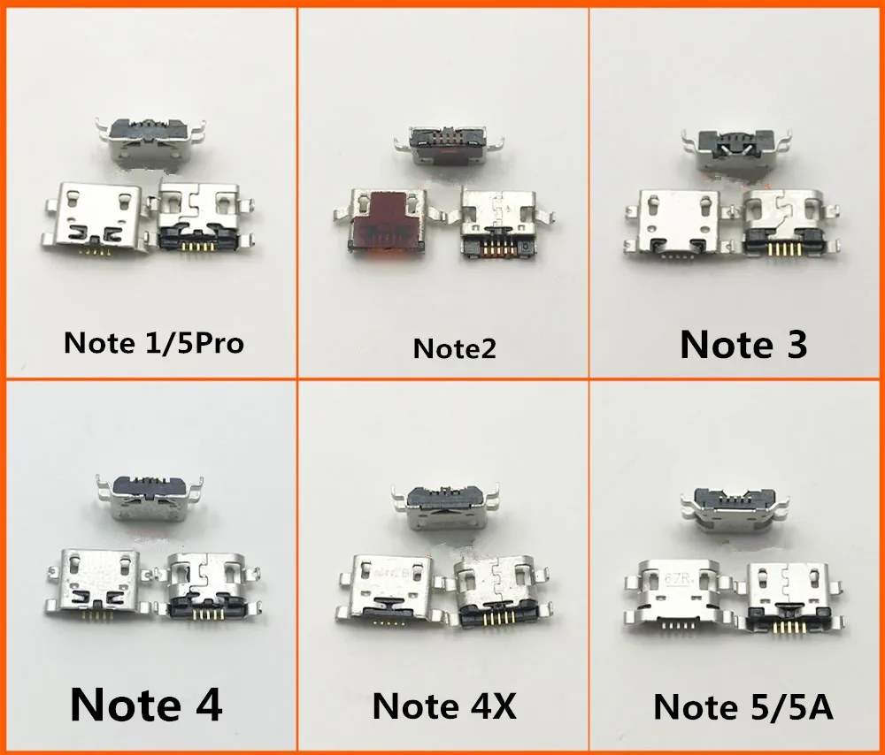 Оригинальный новый разъем Micro Jack USB для Xiaomi Redmi NOTE 1 2 3 4 5 5A 5pro 4X|Шлейфы мобильных