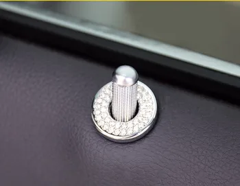 

4PCS Luxury Metal Rhinestone Car Door Lock Pin Cover Trim Protective Decoration for Mercedes Benz C/E Class E260L CLS GLA GLC