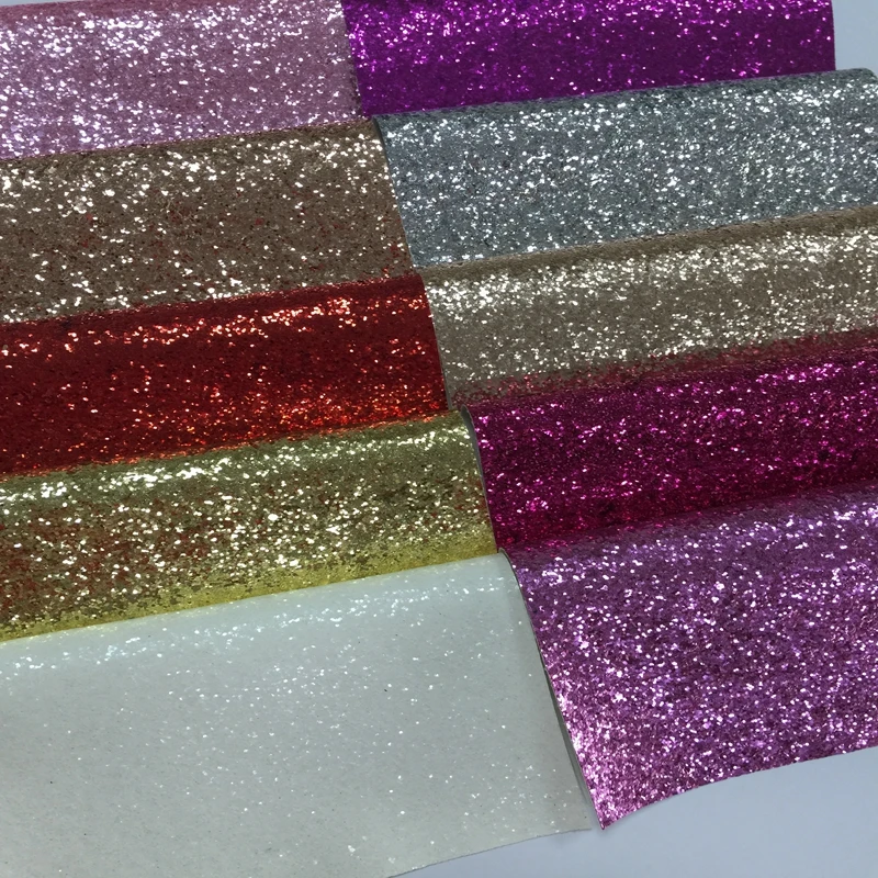 

Chunky Glitter Fabric Sheets- 3 Pieces of Assorted Colors 20*30cm Glitter Fabric Sheet for Bag,Hat Making,Hair bows, Diy Craft