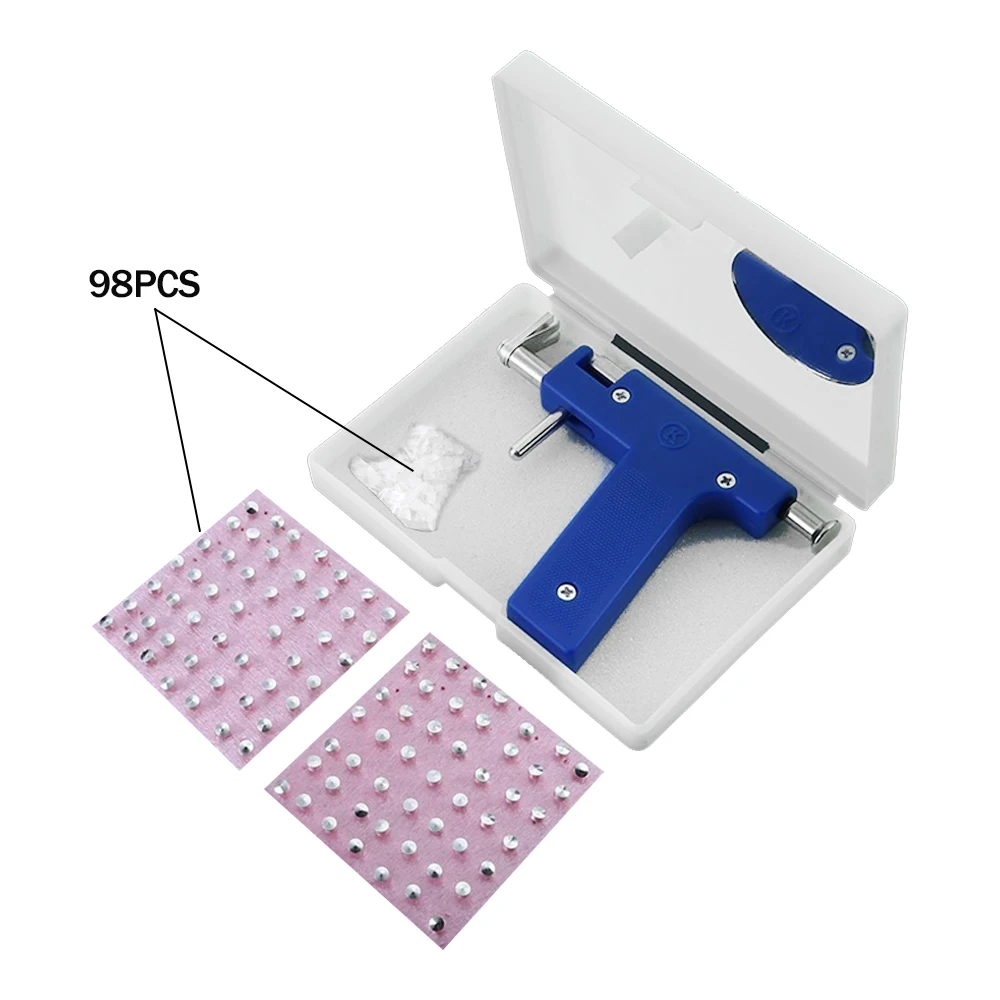 Самый популярный из нержавеющей стали Мини Профессиональный гвоздь пистолет инструмент для пирсинга тела Набор для ушей пирсинг носа с ушками шпильки инструменты