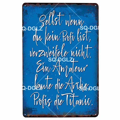 [SQ-DGLZ] ICH GEH. Оловянная вывеска настенный паб бар клуб Декор вдохновляющий текст металлические поделки таблички художественный плакат жизни Слова металлические знаки