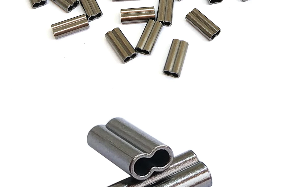 Tubo de Cobre Conector de Linha de Pesca do Robalo Equipamento de Pesca Infof Peças Lote Pesca Frisos Fio Duplo Oval Carpa 1000 - 5 High Quality Esporte e Lazer
