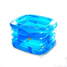 Уплотненный прямоугольный детский бассейн, надувной бытовой изолированный четыре кольца