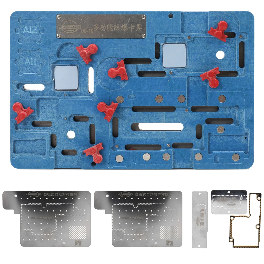 

Explosion-proof Cooling Tin Multifunctional Platform PCB Holder Jig for IPX/XS/XS MAX Motherboard Fixture Repairing Tool