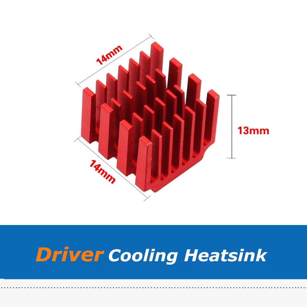 4 шт. 3d принтер части шагового двигателя драйвер радиаторы красный радиатор охлаждения для TMC2100 A4988 DRV8825 TMC2208 TMC2130