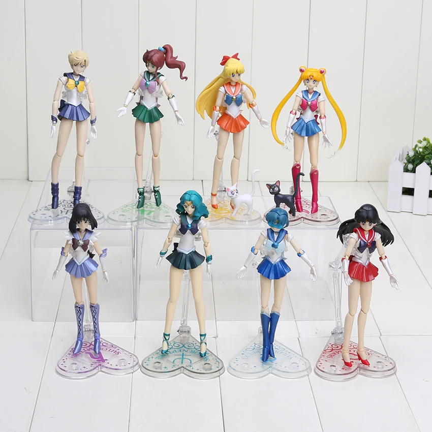 Najtaniej 15cm 6 cali Anime Sailor Moon rtęci Mars wenus tuxedo mask pcv figurka zabawki świąteczne prezenty