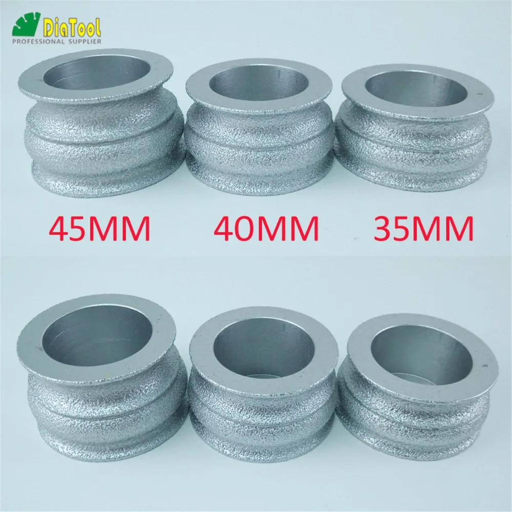 Diatool Dia75mmX45mm ВАКУУМНОЙ ПАЙКИ DIAMOND Шлифовальный круг для камня профиль