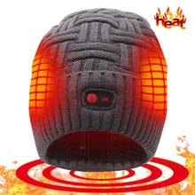 QILOVE 7,4 V нагревательный теплая шапка зимняя Спорт на открытом воздухе Тепловая терапия Шапки быстрый устройство для запайки пакетов теплее с 3 уровня управления