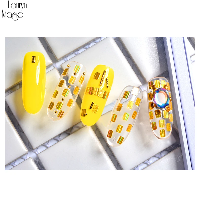 

1 Pcs Laser Mini Nail Glitter Sequins Set For Polish Manicure DIY Shining Tips Square Shape Nail Art Decoration