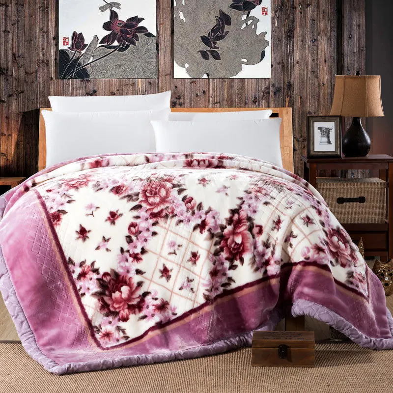 Buy ARNIGU Floral printed winter throw thick Blankets